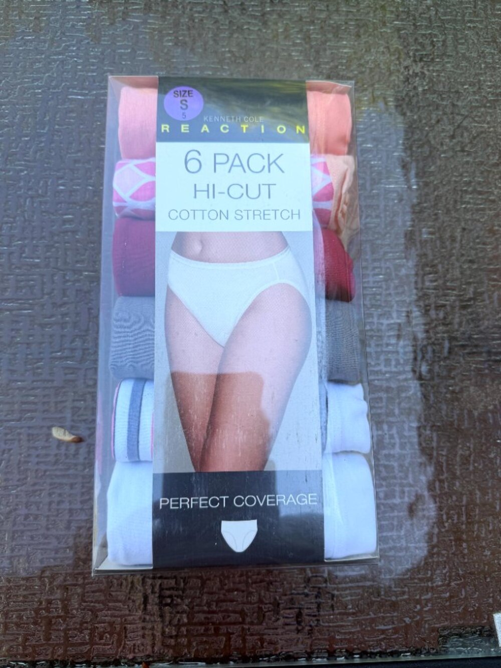 NWT Kenneth Cole Reaction 6-Pack Hi-Cut Cotton Stretch Panties, Sz Small, 1 Pack